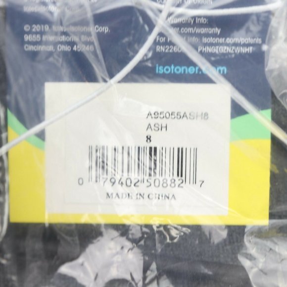 Isotoner Men's Zenz Sport Indoor/Outdoor Knit Slippers, Ash, Size 8 - Picture 6 of 6